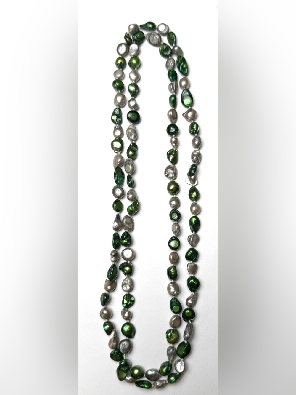 Freshwater natural uncultured dyed pearl necklace